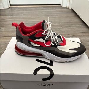 Nike Air Max 270 React Red Black White Shoes